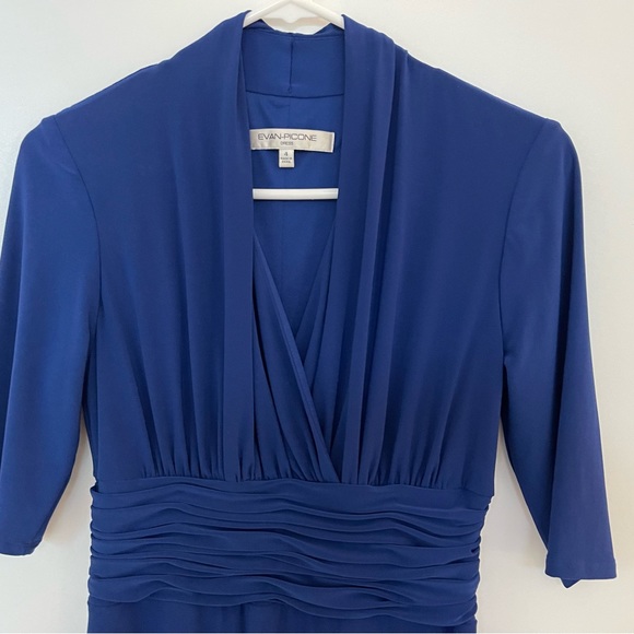 Evan Picone royal blue dress - Picture 2 of 8
